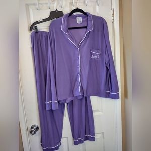 Purple Plus Size Pajama Set